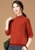 A-IN GIRLS red Fashion Gauze Stitching Sweater F45B9AAADADB69GS_2