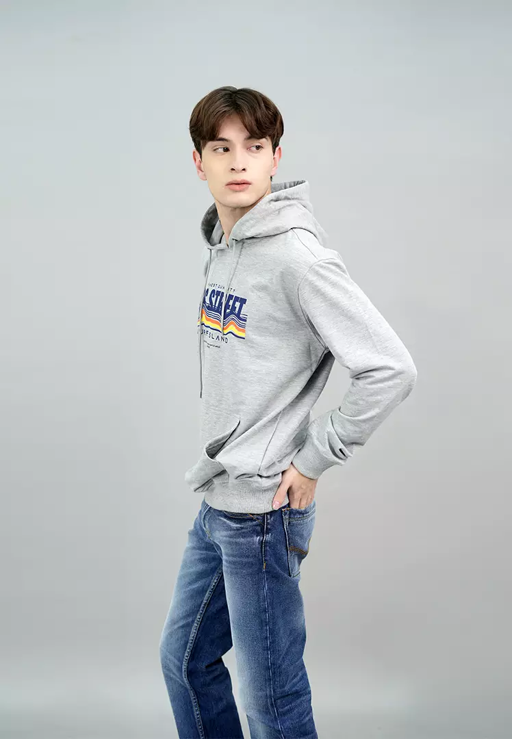 LGS Street - Hoodie - Gambar Sablon - Abu - SH.10.H032.004.C
