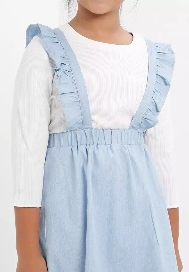 White denim new arrivals overall skirt