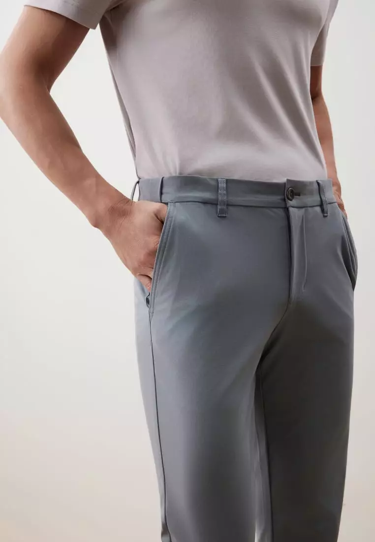 G2000 Effortless Motion Multi-Way Stretch Poly Knit Ottoman Slim Tapered Fit Casual Pants