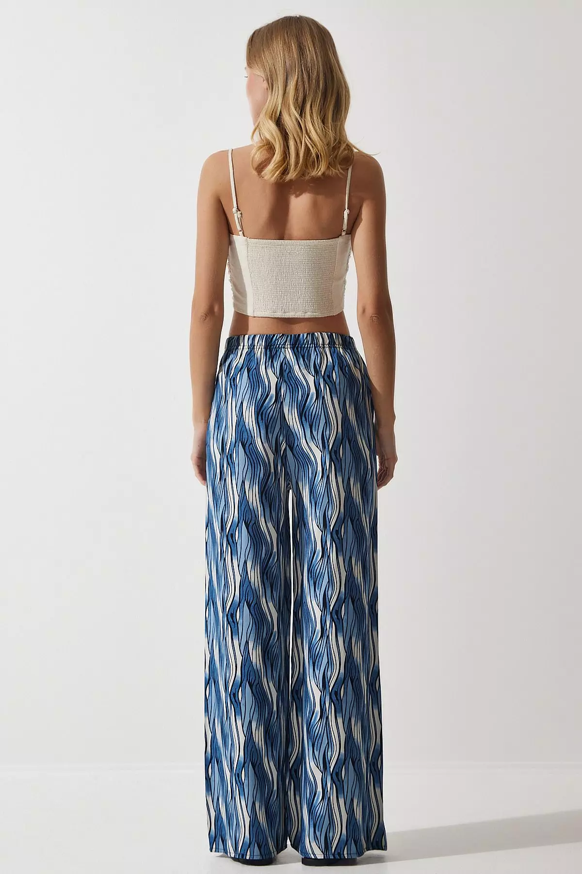 Patterned Palazzo Trousers