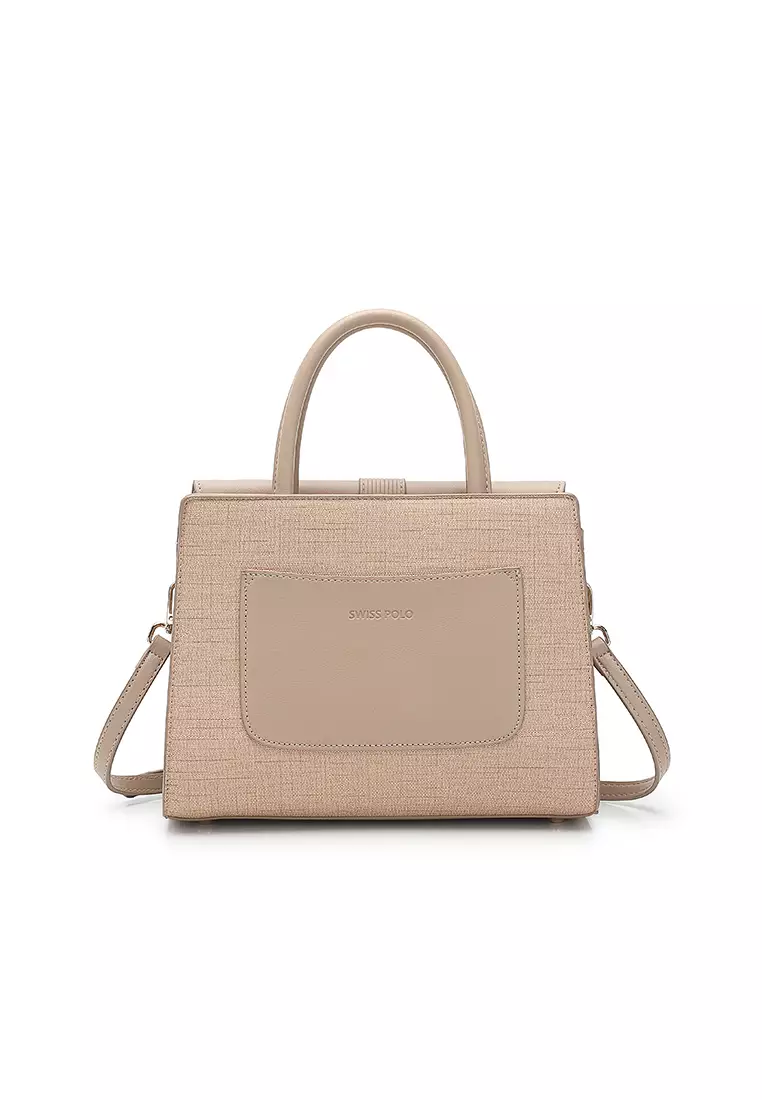 Women's Top Handle Bag / Sling Bag / Crossbody Bag (Tas Selempang / Tas Tangan) - Cokelat