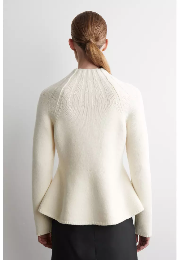 PEPLUM MERINO WOOL JUMPER