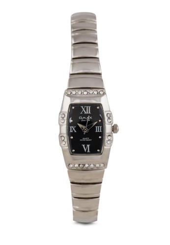 JH0134esprit服飾SG 時尚水鑽細鏈方形錶, 錶類, 不銹鋼錶帶