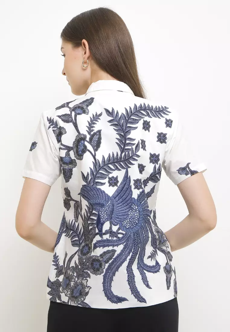 Blouse Atasan Wanita Batik Kerja Furing Lining Dedania