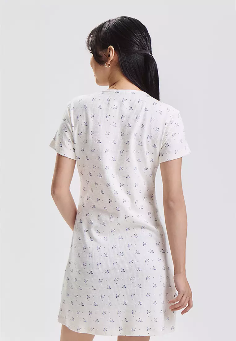 Floral All-Over Print A-Line Dress