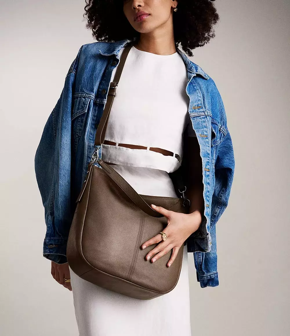 Fossil Jolie Leather Hobo Smoke Tas Selempang Wanita - ZB1434-793