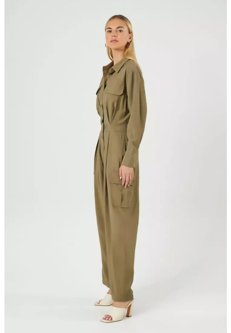 Buy FOREVER 21 Wide Leg Cargo Jumpsuit 2024 Online ZALORA
