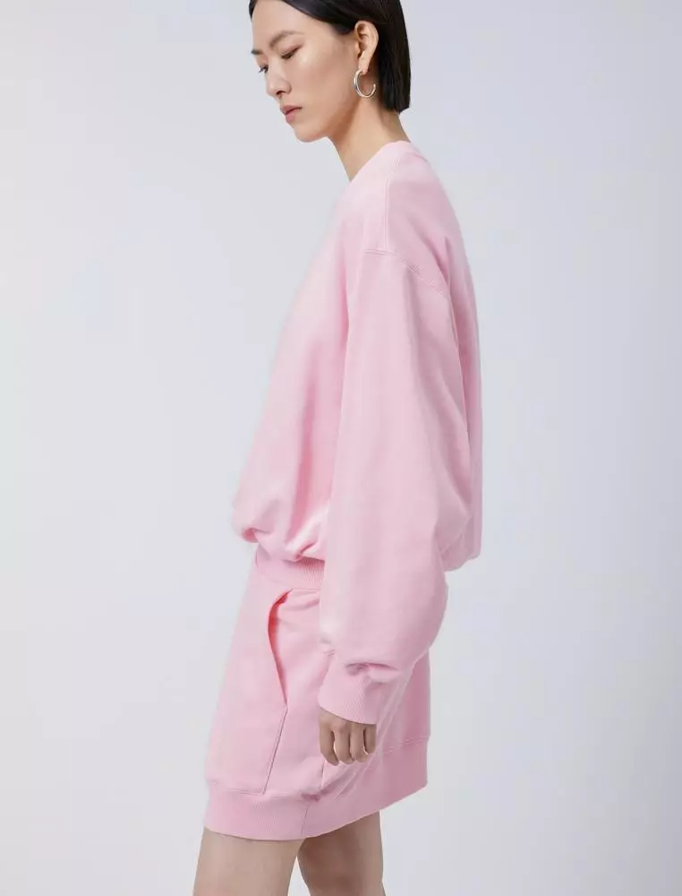 纯色休闲长袖连衣裙