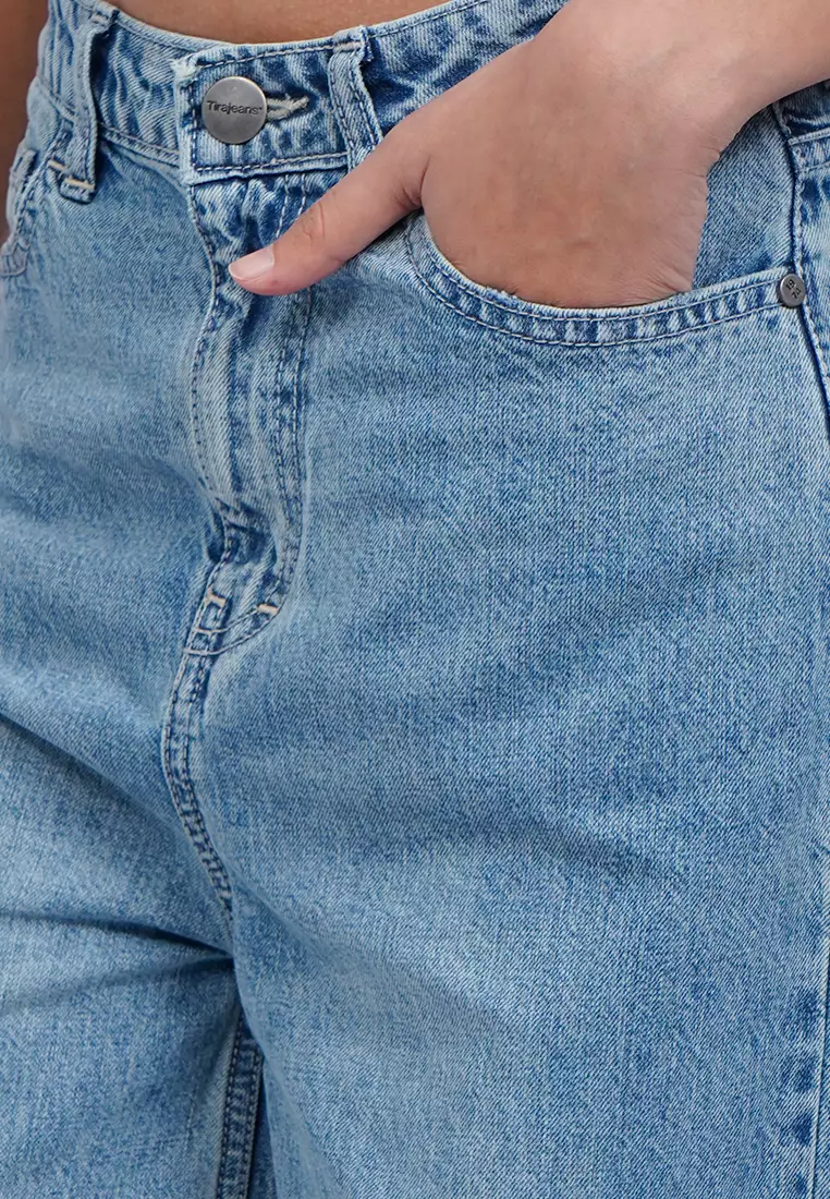 Tirajeans Wide Leg Jeans 7-LLDWSEA125B034 Lt. Blue