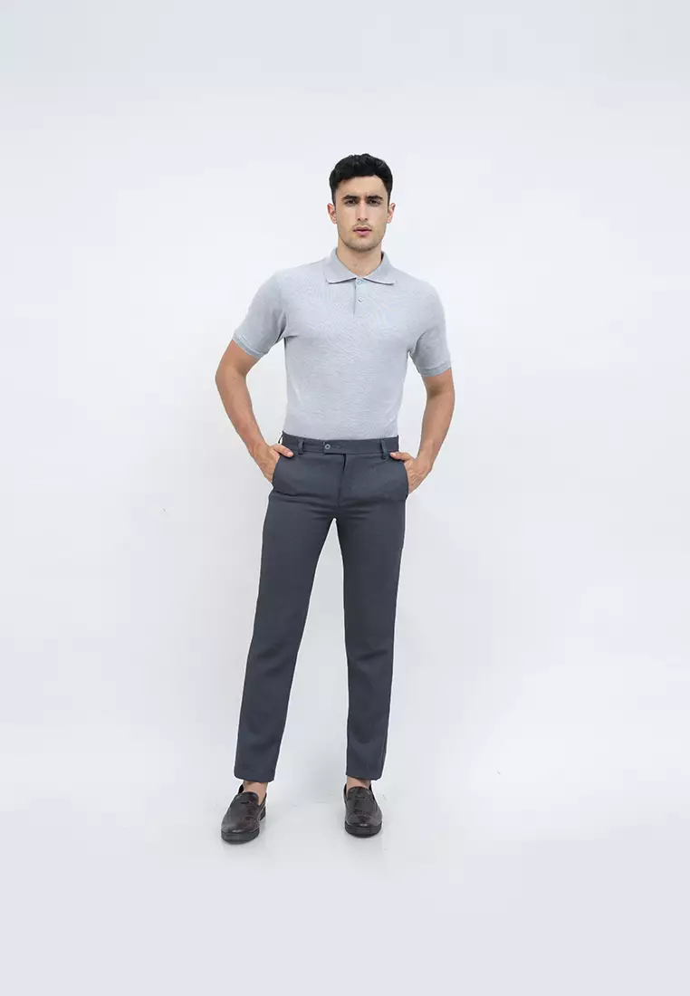 polo shirt baju kaos kerah polo slim houseofcuff abuabu