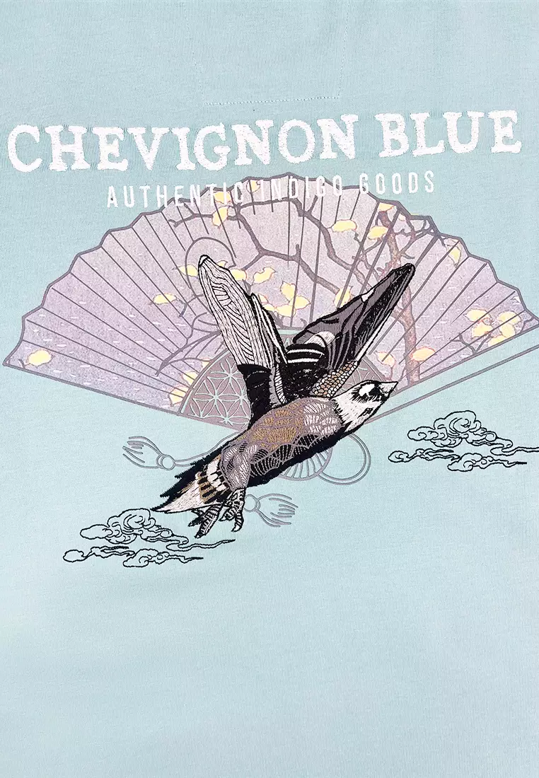 男裝V57鷹刺繡涼感短袖T恤