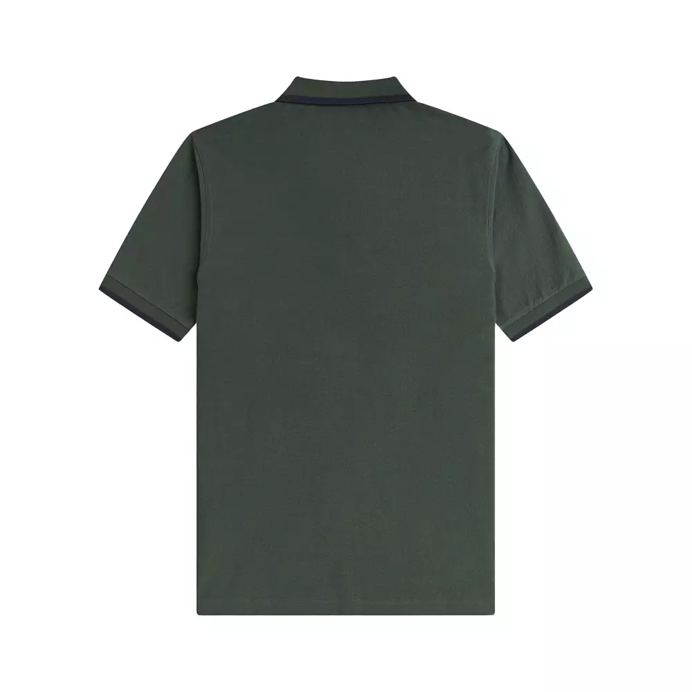 Crepe Pique Polo Shirt Court Green
