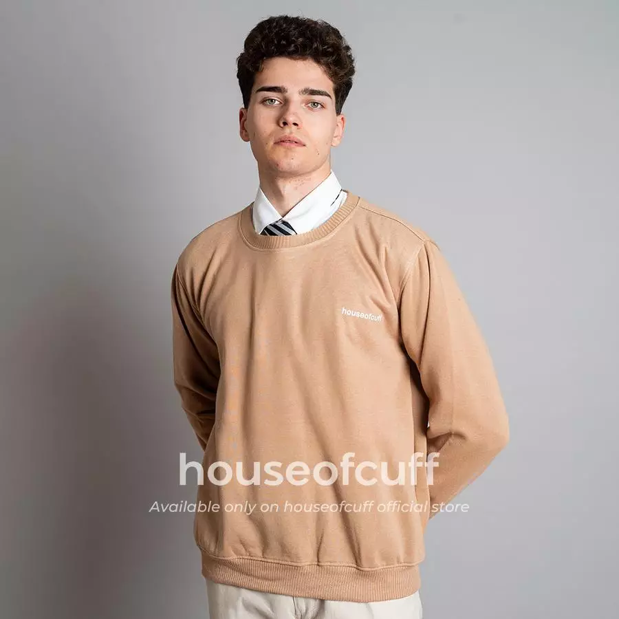 Houseofcuff sweater crewneck basic outer latte