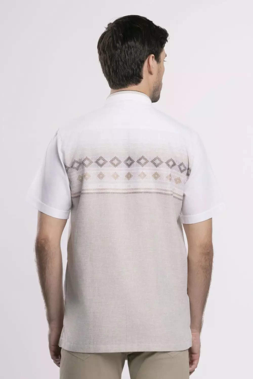 MOC Kemeja Koko Lengan Pendek Pria Hammas - Beige