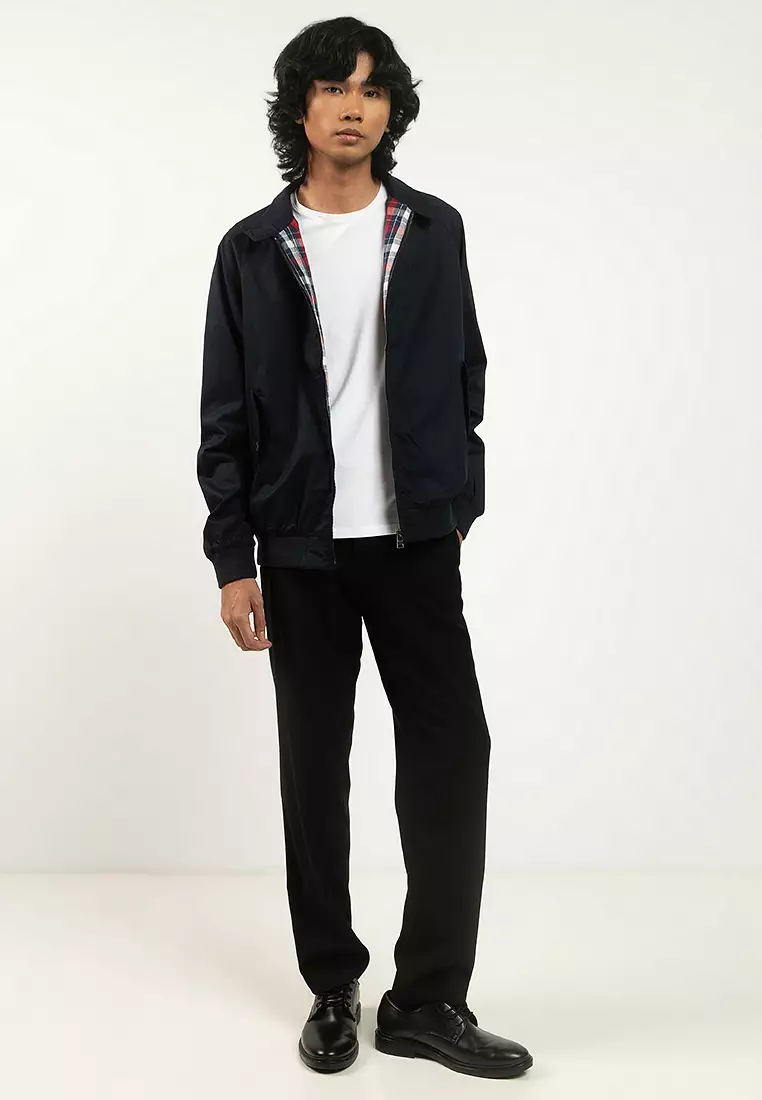 Signature Check Lined Harrington Jacket