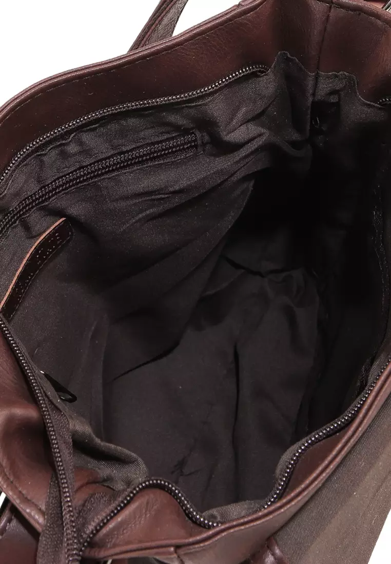 Distressed Leather Hunter Crossbody Bag