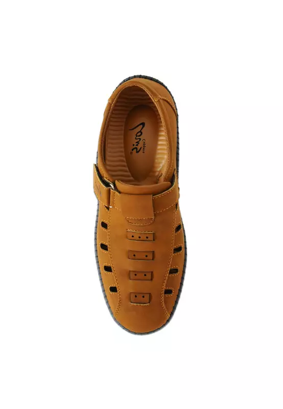 Faux Suede Velcro Fasten Casual Sandals