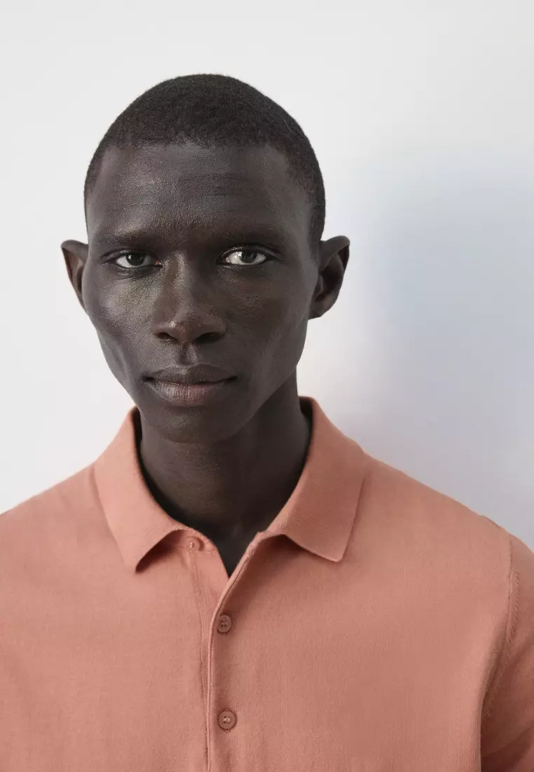 Fine-Knit Polo Shirt