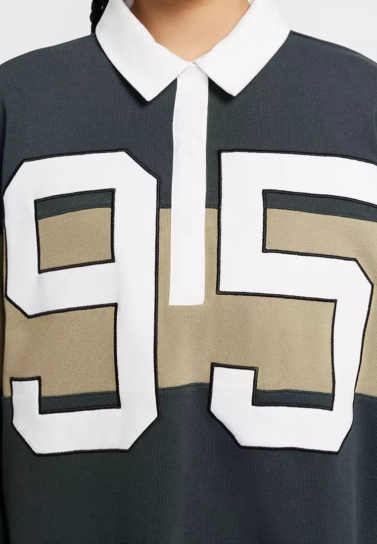 Sportswear Long-Sleeve Graphic Polo Top