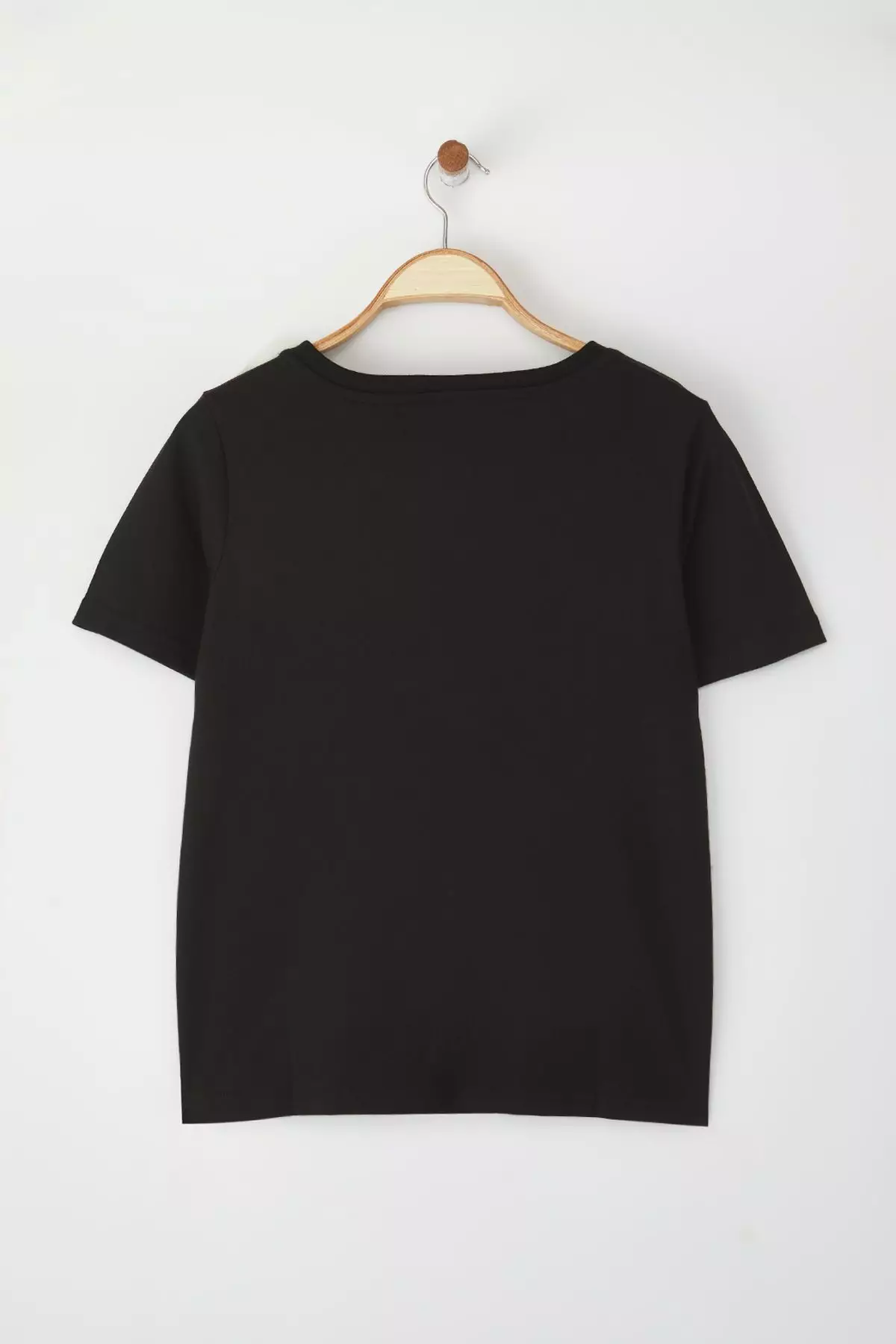 Black Bow Accessory Detail Oversize/Wide Pattern Knitted T-Shirt Twoss25Ts00044