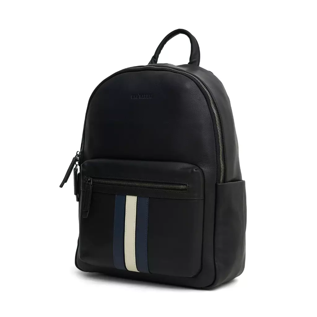 Backpack Tas Ransel Pria Kulit Gino Mariani Bristol Black