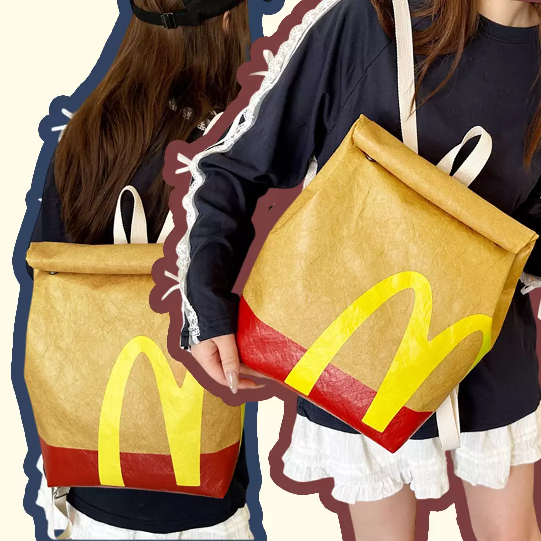 Wakakids Tas Ransel Backpack Bentuk Paper Bag Motif Unik Restoran Fast Food Kfc Venrc