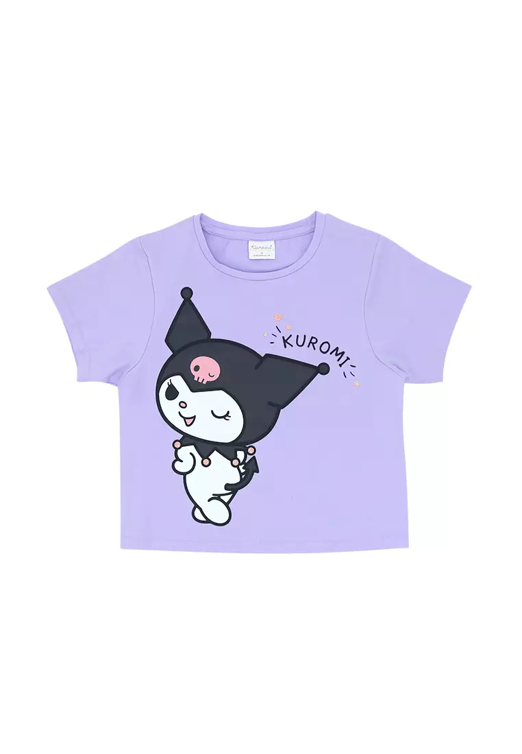 Girls Licensed Graphic Oversize T-Shirt "Kuromi Wink"