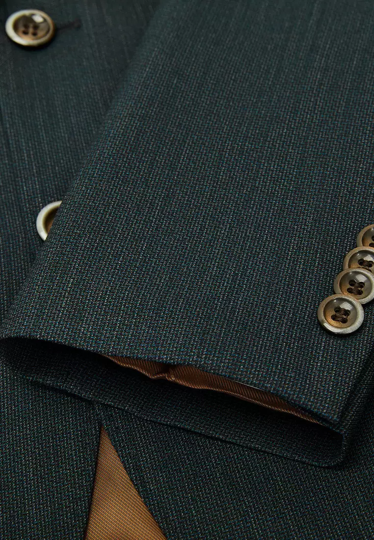 Wool Blend Suit Blazer