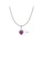 Glamorousky gold 925 Sterling Silver Fashion Romantic July Birthstone Heart Pendant with Rose red cubic Zirconia and Necklace BE877AC9176B11GS_2