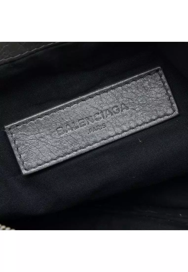 Pre-Loved Balenciaga Lambskin Motocross Classic Clip Clutch M
