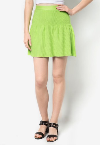 褶飾zalora時尚購物網的koumi koumi短裙, 服飾, 迷你裙