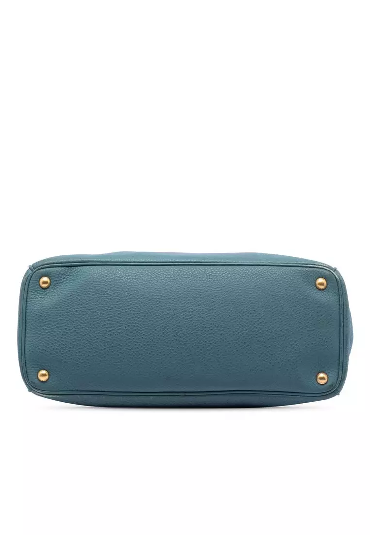 Pre-Loved Prada Vitello Daino Open Convertible Tote