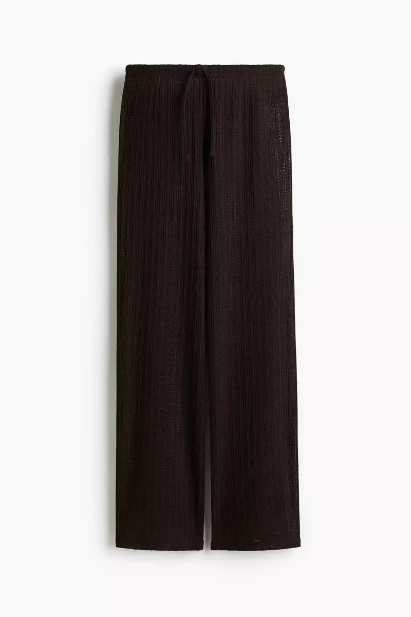 Knitted drawstring trousers