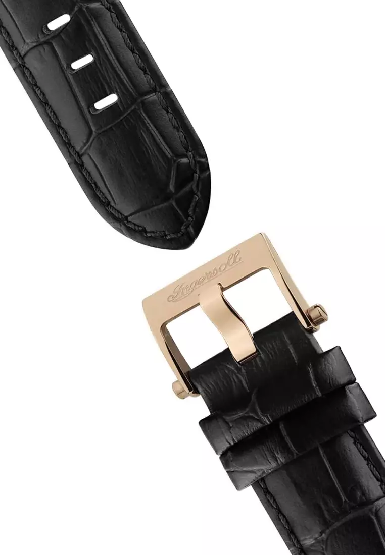Ingersoll The Tennessee Black Leather Analog Automatic Watch For Men INI13101