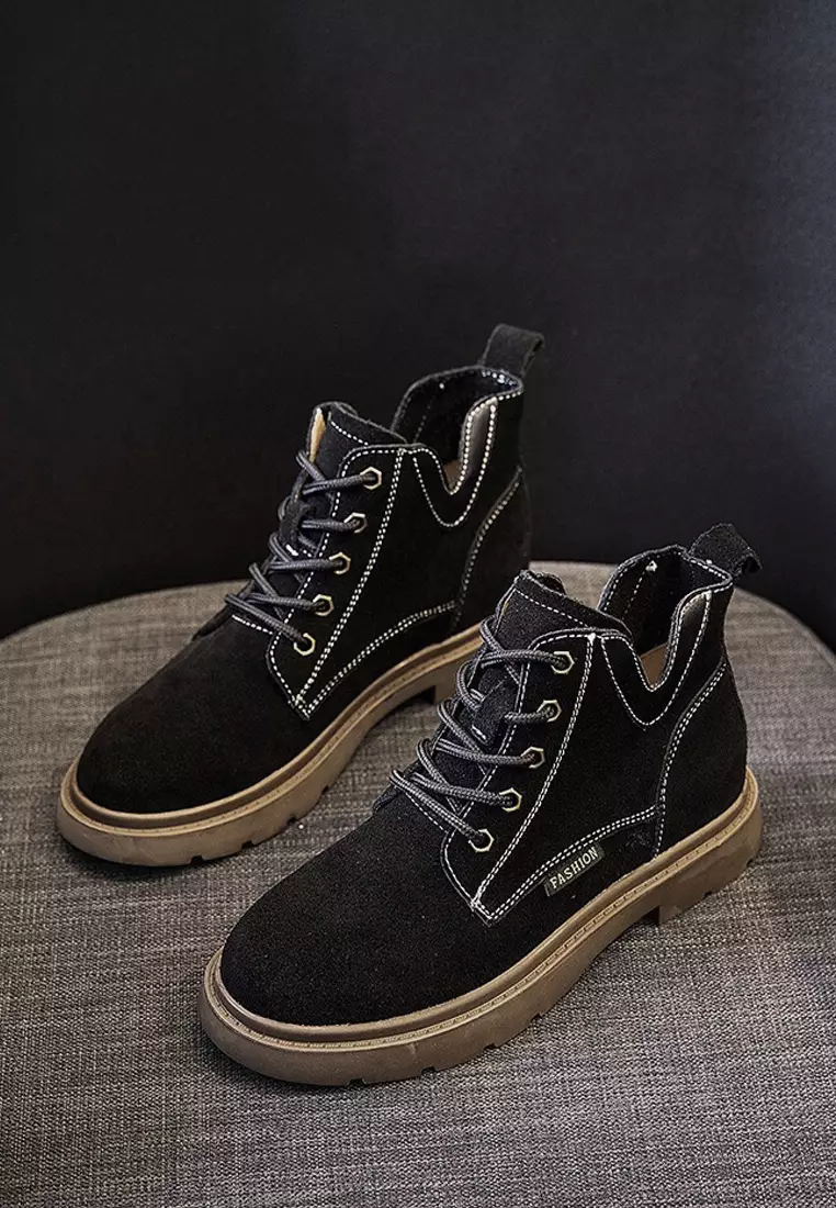 VANSA Stylish Nubuck Leather Martin Boot VSW-B301