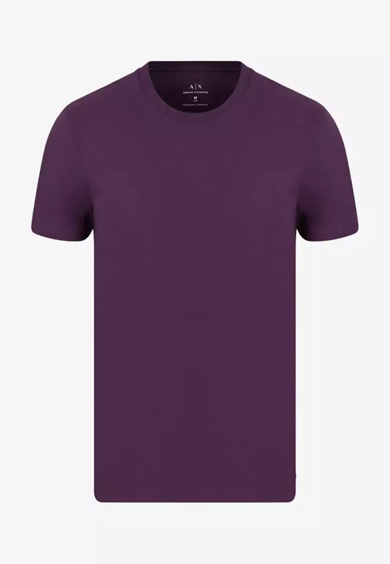 Buy Armani Exchange Pima Crewneck Men's Tee Winetasting 2024 Online ...