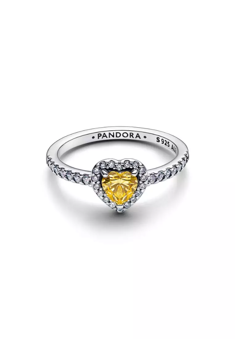 Sparkling Elevated Heart Ring
