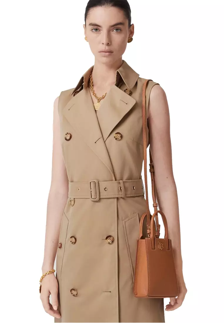 Grainy Leather Micro Frances Tote Warm Russet 80627021