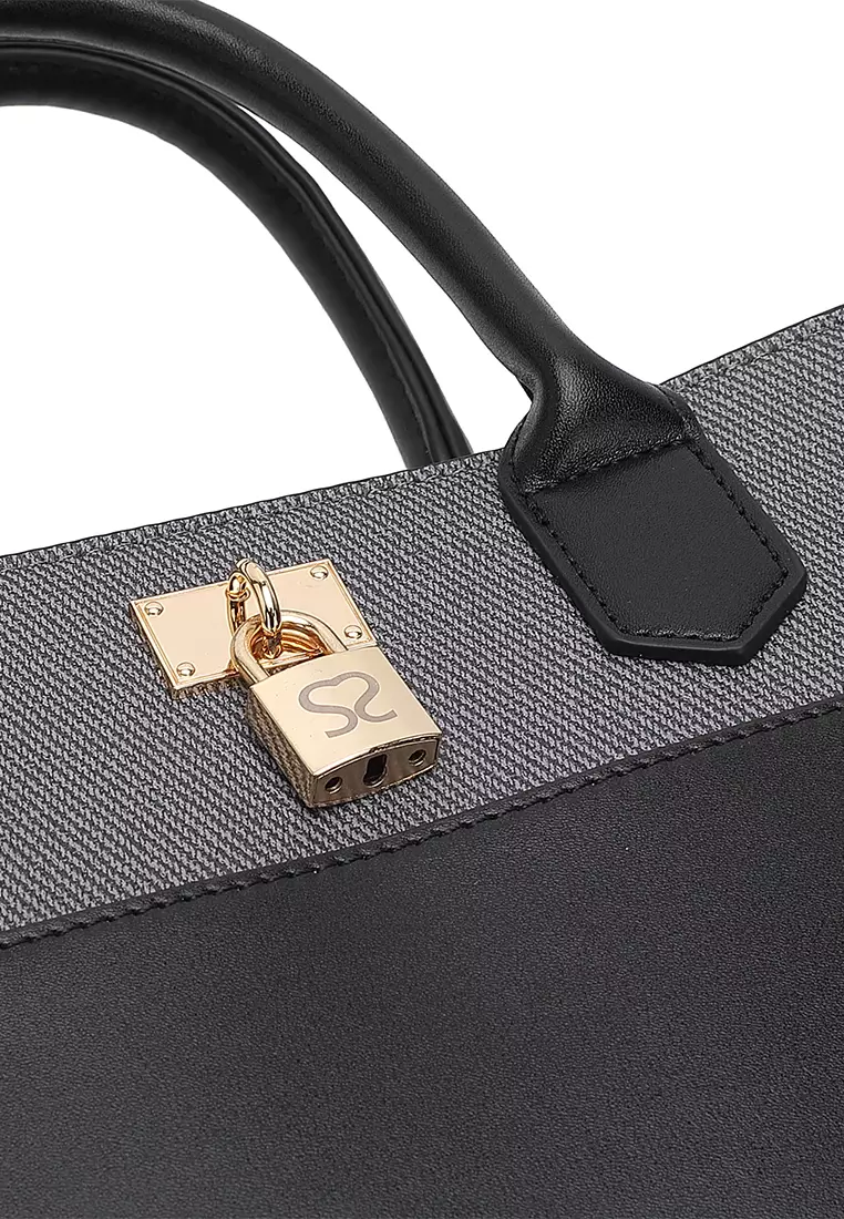 Women's Top Handle Bag / Sling Bag / Crossbody Bag / Shoulder Bag (Tas Tangan Wanita / Tas Selempang Wanita / Tas Bahu Wanita) - Hitam