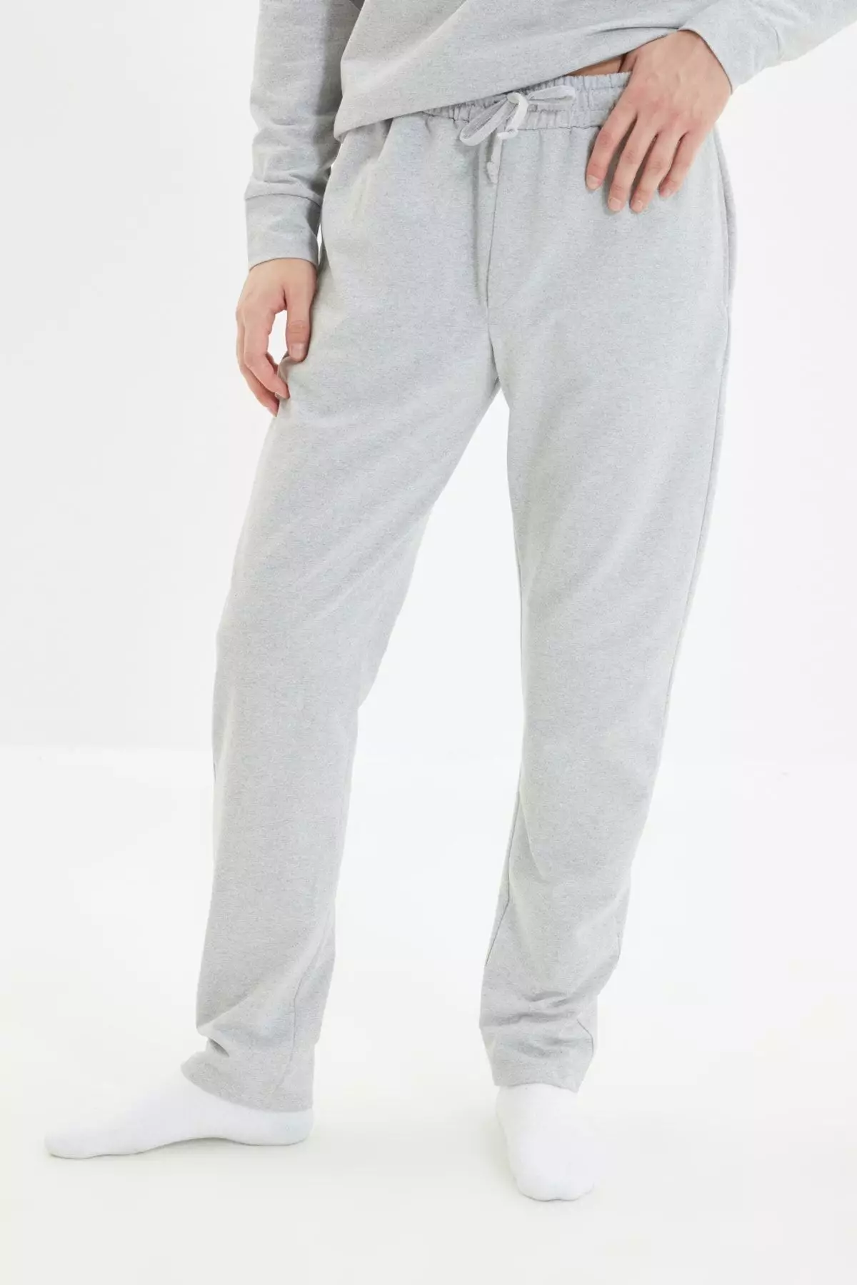 Gray Regular Fit Pajama Set TMNAW22PT0510