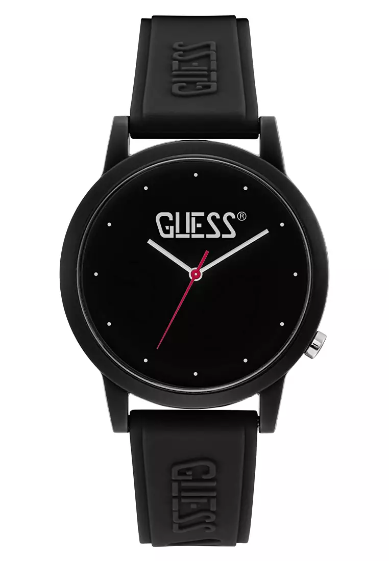 Jual Guess Guess V1040M2 Jam Tangan Wanita Black Rubber Strap