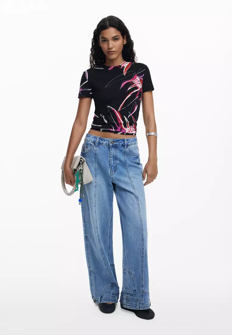 Abstract floral T-shirt