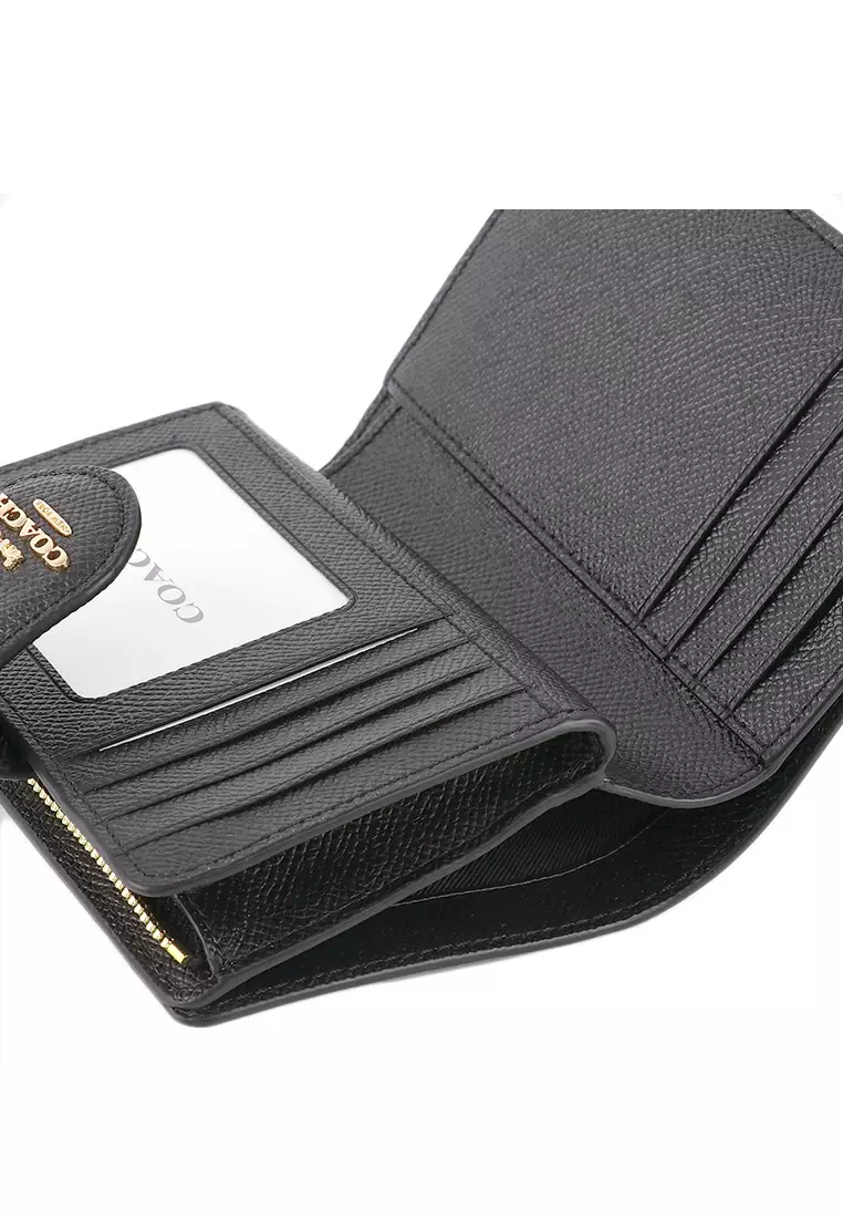 Medium Corner Zip Wallet - Black