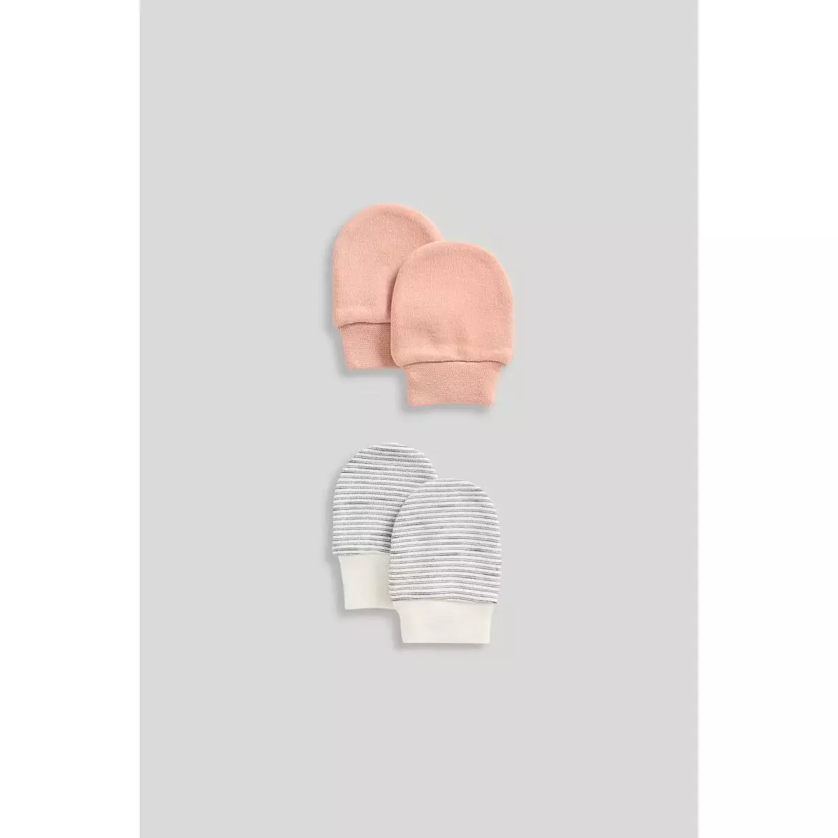 Mothercare Natural Baby Mittens - 2 Pack - Sarung Tangan Bayi Laki-laki (Cokelat)