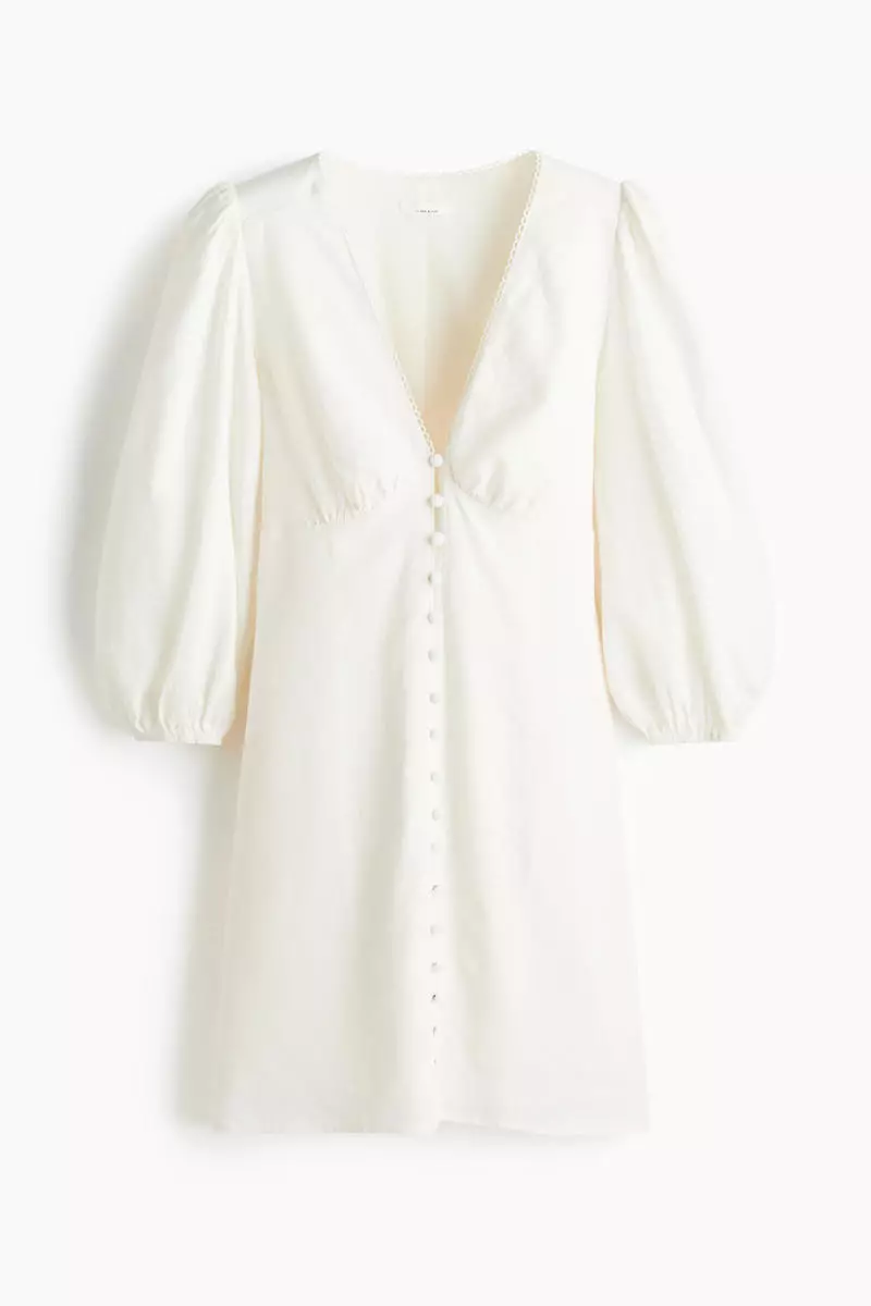 lace white short dress Chic White Boho Summer Dress – Flare Sleeve A-Line Mini Dress in White | Women's Boho Fashion | L