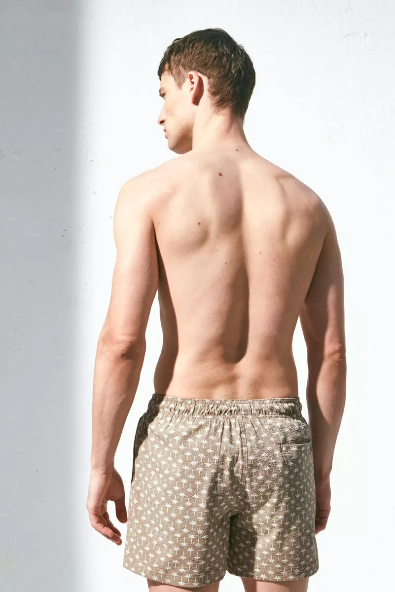 Seersucker swim shorts