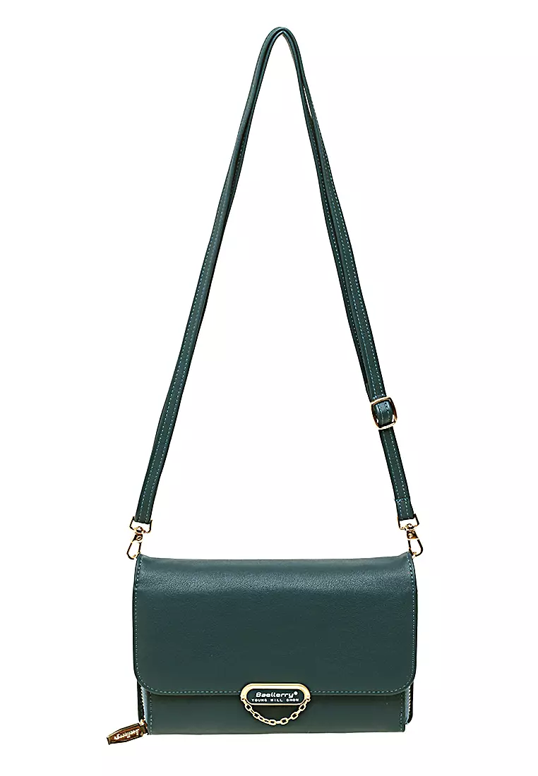 Sling Bag Tas Dompet Wanita Elegant Design Many Slot Material Leather Kulit ORIGINAL