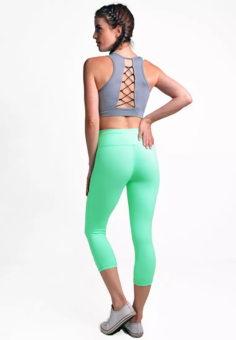 ViQ高腰貼身運動七分褲