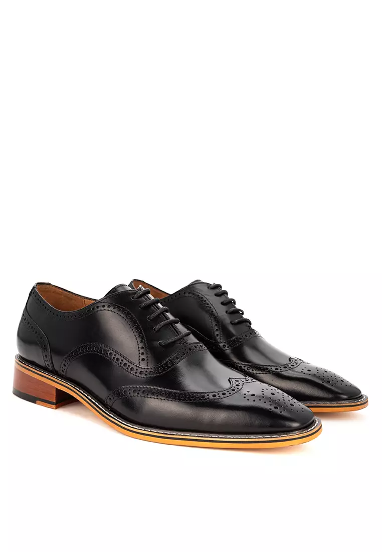 Brayden Black Wingtip Oxford Shoes